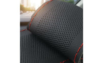 Sweat-Absorbent Sew-on Steering Wheel Cover Wear-Resistant DIY Stitch-on Wheel Cover Comfortable Feel Car Interior Accessory