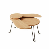 foldable Coffee Table Foldable Design Bean-Shaped Folding Table Space-Saving