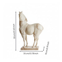 Horse Figurine with Base Weathered Horse Figurine Artistic for Office
