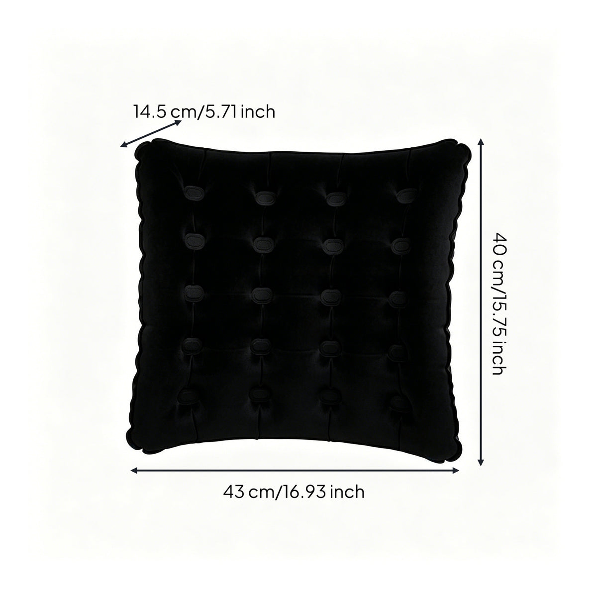 Inflatable Cushion Easy to Inflate Tufted Cushion Inflatable Seat Pad Compact Comfortable for Commuters