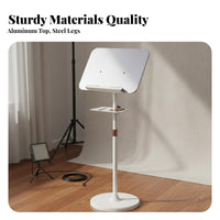 Adjustable Height Standing Desk Space-Saving Height Adjustable Standing Desk Ergonomic Design Liftable Laptop Stand Table for Live Streamers, Students