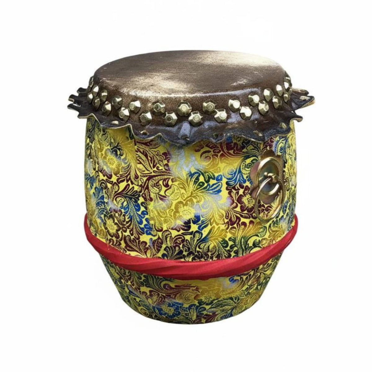 Lion Dance Drum Cowhide Drumhead Chinese Lion Dance Drum Traditional Design