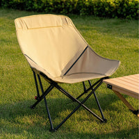 Adjustable Folding Camping Chair Padded Folding Moon Chair Foldable Portable for Campers, Beachgoers, Beach, Picnics