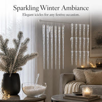 Realistic Icicle Christmas Tree Ornaments and Scene Props
