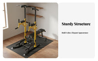 Full Body Workout Multifunctional Pull up Station Adjustable Height Pull up Bar Station Stable Base Home Gym Strength Training Station Heavy Duty for Adults, Women, Family, Bodyweight Exercise, Calisthenics, Indoor, Garage