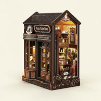 DIY Coffee Shop Model Gift Idea Coffee Shop Book Nook Easy Assembly for Adults
