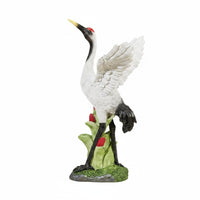 Realistic Crane Figurine Naturalistic Design Resin Crane Sculpture Sturdy Outdoor Decor for Pond, Courtyard