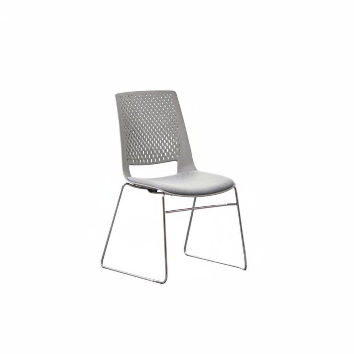 Sled Base Chair with Perforated Back Versatile Design Office Furniture