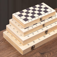 Solid Wood Chess Board Game for Two-Player Strategy