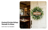 Lavender Flower Wreath Indoor Outdoor Artificial Wreath Lifelike Appearance for Fireplace Mantel
