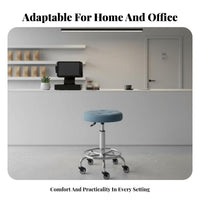 Adjustable Backrest Drafting Stool 360-Degree Swivel for Study Room, Home Users
