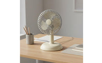 Retro Desk Fan Adjustable Angle Rechargeable Table Fan for Office