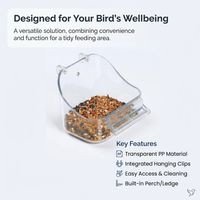Bird Cage Bathing Dispenser, Parrot Feeder Cage Water Feeder, Internal Hanging Bird Water, Wear Resi - Image 4