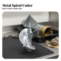 Heavy Duty Spiral Grease Cutter Head Serrated Tip 22mm Sewer Snake Cutter Navigates Pipe Bends for Plumbers, Commercial Kitchens