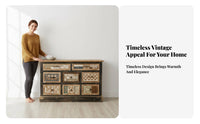 3-Drawer 2-Door Accent Chest timeless Design Storage Cabinet Vintage design Floor-Standing for Homeowners, Entryway, Living Room