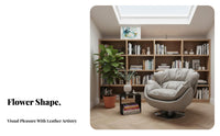 Rotating Armchair Designer-Inspired Lounge Chair Minimalist Design Ergonomic Comfort for Adults, Homeowners, Living Room