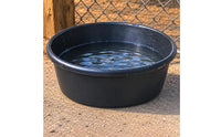 Rubber Feed Pan Feeding Bowl Round Pet Basin Smooth Interior Animal Dish