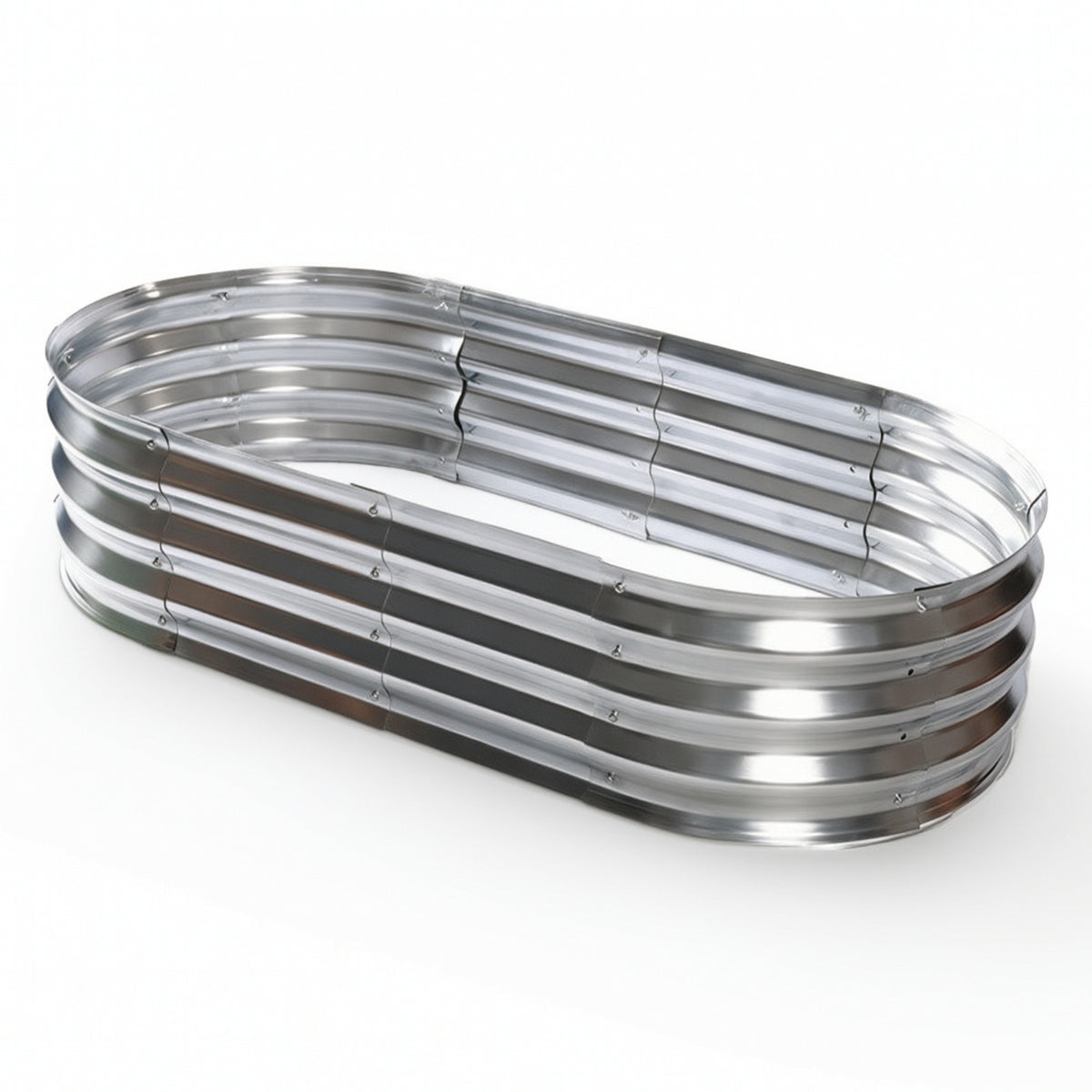 Oval Raised Garden Bed Outdoor Metal Garden Bed Long-Lasting for Gardeners