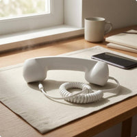 Retro Phone Handset Curved Shape 3.5mm Phone Handset Molded Plastic