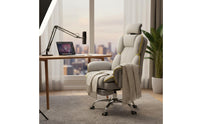 Adjustable Headrest Ergonomic Reclining Office Chair Side Storage Pocket High Back Swivel Chair with Footrest for Live Streamers, Gamers