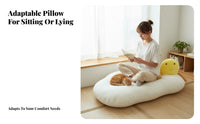 Fried Ovoid Pillow Lounger Petwelcoming Adaptable Lounger Soft and Comfortable Giant Size for Teens, Students, Bedroom