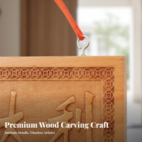Fruit Wood Fortunate Token Feng Shui Good Luck Token Carved Fruit Wood Token Chinese Wooden Blessing Plaque