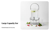 Light Luxury Design Cold Beverage Dispenser with Spigot High Temperature Resistant Large Capacity Juice Container with Tap Leak-Proof Party Drink Server Spigot Sealed Lid for Event Planners, Homeowners, Adults, Parties, Buffets, Outdoor Gatherings, Events