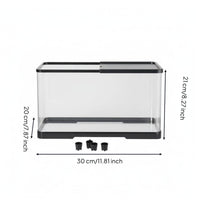 Transparent Reptile Habitat Easy Clean Clear Terrarium Acrylic Reptile Tank for Amphibian Keepers, Desktop