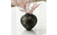 Resin Vase Aged Flower Vase Textured Vessel for Simplifiers, Entryway