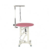 Round Pet Grooming Table Metal Base Petcare Equipment Polished Surface