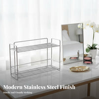 2-Tier Cosmetic Shelf adaptable 2-Tier Organizer Multifunctional for Desktop