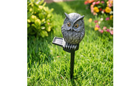 Garden Stake Light with Sunlight Collector Animal Owl Garden Stake Lamp Decorative Owl Ornament for Gardeners, Homeowners, Flower Bed, Lawn