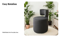 Upholstered Rotate Cylinder Stool Modern Design Household Furniture Minimalist Design Low Rear Support for Home Decor Lovers