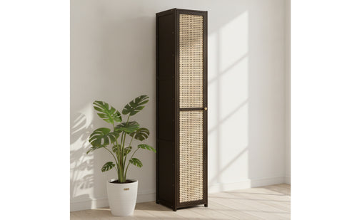 Shoe Organizer with Mesh Door Minimalist Narrow Shoe Organizer Low-Maintenance Furniture for Entryway, Hallway