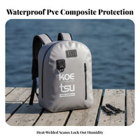 Waterproof Fishing Backpack Outdoor Paddleboard Bag Sturdy Backpack with D-Loop Lightweight for Anglers, Paddleboarders, Paddleboarding, Kayaking