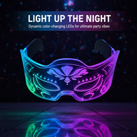 LED Luminous Acrylic Glasses Futuristic Color Changing Light Up Eyewear for Parties and Bars