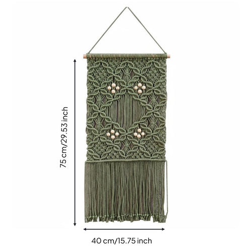 Macrame Wall Hanging Handmade Woven Tapestry Tassel Trim for Living Room
