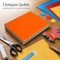 A4/8K Colored Cardstock Paper Set for DIY Crafts, Origami, and Greeting Cards