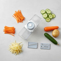 Multi-Functional Multifunctional Vegetable Cutter Interchangeable Multifunctional Vegetable Chopper Safety Mandoline Cutter Grater Easy to Clean for Home Cooks, Meal Prep