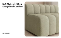 Minimalist Design Curved piano-styleboard piano-style Sofa Modern visually pleasing sectional Chaise Sectional billowyLike Comfort Living Room Seating High-Resilience Foam for households, Families, partners, Apartment, Reception Hall