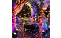 8 Pieces Waterproof LED Par Light with Flight Case App Controlled Battery Powered Par Light Mobile Battery Powered Stage Lights for Weddings