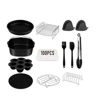 WSY 8-Inch 12-Piece Stainless Steel Grill and Cake Pan Air Fryer Accessory Set