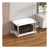 1 Piece High-fidelity Equipment Stand Audio Shelf Amplifier Rack Annealed Glass Solid Stainless Steel Open Ventilation Design Vibration Damping Suitable for Audiophile Listening Room Home Theater
