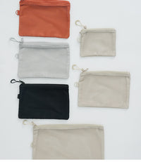 Recycled Polyester Double Zipper Pouch Storage Bag