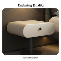 Single-Drawer Pedestal Nightstand Minimalist Design Bedside Table Designer