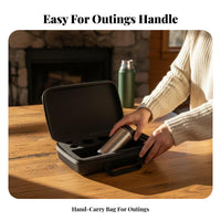 Top Handle Coffee Machine Case Clamshell Opening Zippered Carrying Case Fitted Compartment