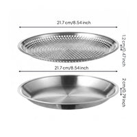 Stainless Steel Oil Drain Plate Easy to Clean Round Mesh Strainer Tray