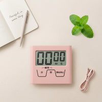 Alarm Clock Countdown Timer Electronic Kitchen Timer Large Display Cooking Timer Rechargeable Digital Timer with Magnetic Back Suitable for Cooking Study Gym Beauty Library