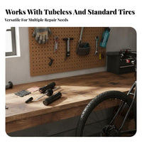 Aluminum Alloy Shell Tubeless Tire Plug Kit Portable Tubeless Tire Repair Kit Compact for Cyclists, Mountain Bikers, Trail Riding, Outdoor