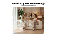 Organic Imperfection stylistic Curved 3-Seater Settee fluffyLike for-midable boneless-curve Curved Couch French Cream design Sofa Designer Look for Interior Designers, Apartment Dwellers, Design aficionados, Lounge Area, inice, Bedroom